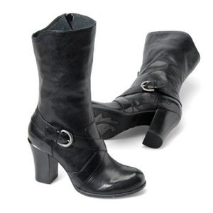 BORN Nuri Calf High Black Boots, Size 9.5
